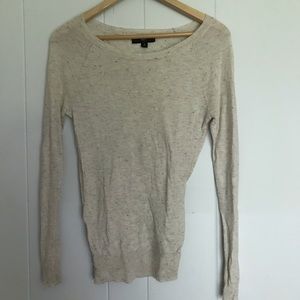 Off-White/Ecru Target Sweater with Specks